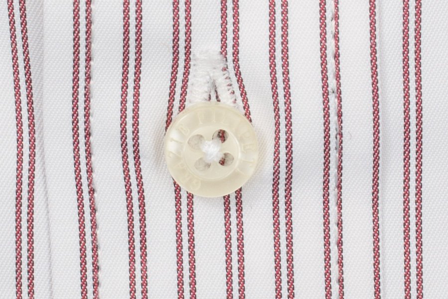 Camasa Slim Fit cu dungi fine bordeaux - Grazie Filipeti