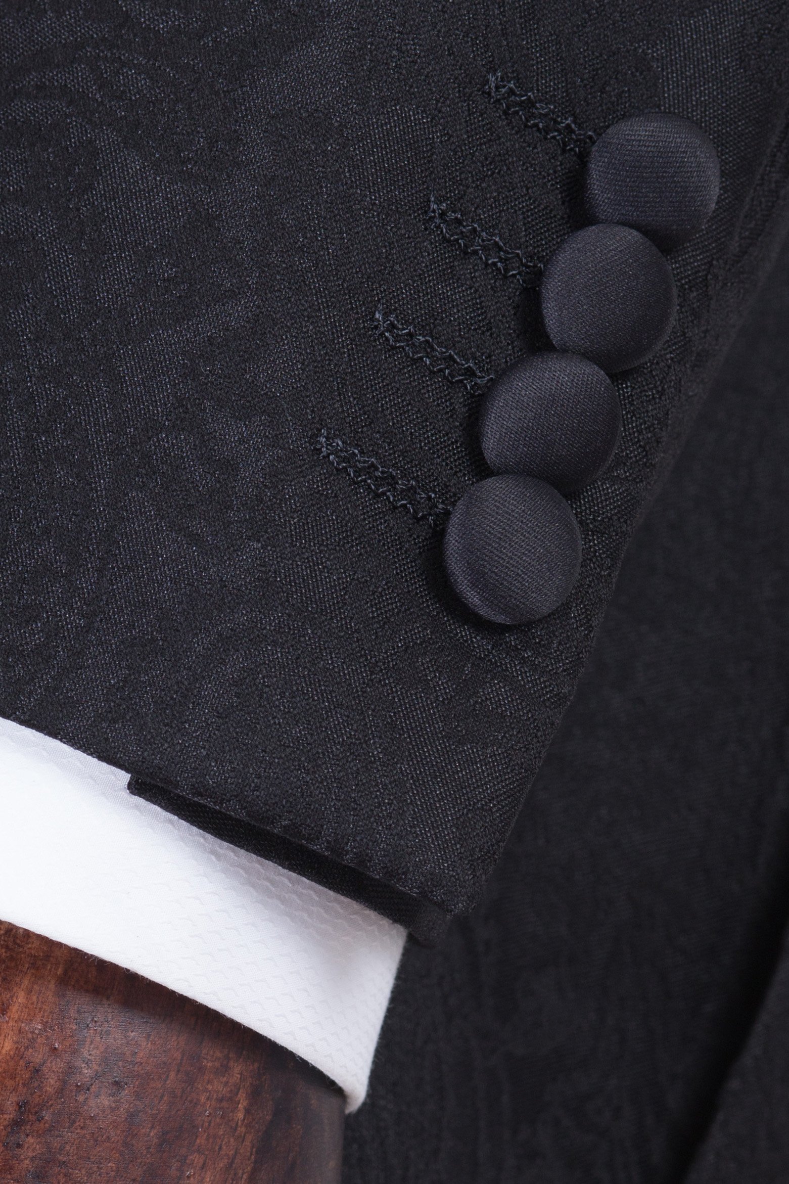 Costum barbati de ceremonie negru cu model imprimat Grazie Filipeti