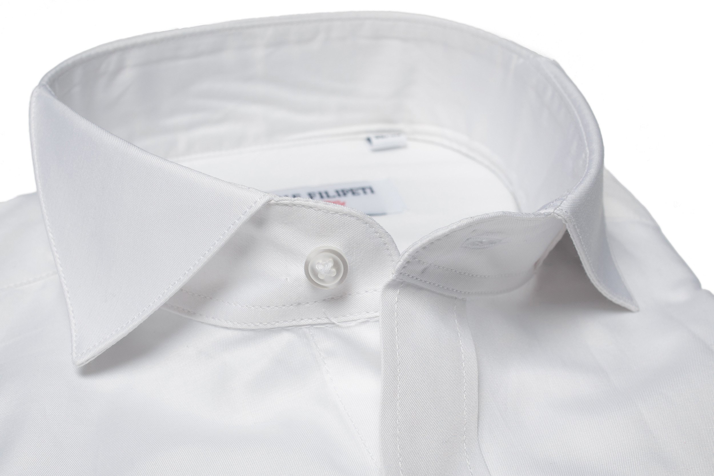 Camasa alba Slim Fit de ceremonie cu dungi fine Grazie Filipeti