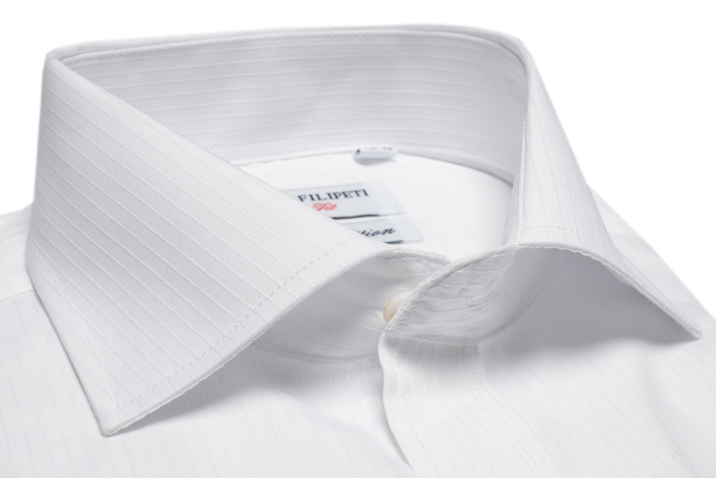 Camasa alba Slim Fit mother of pearl cu dungi Grazie Filipeti