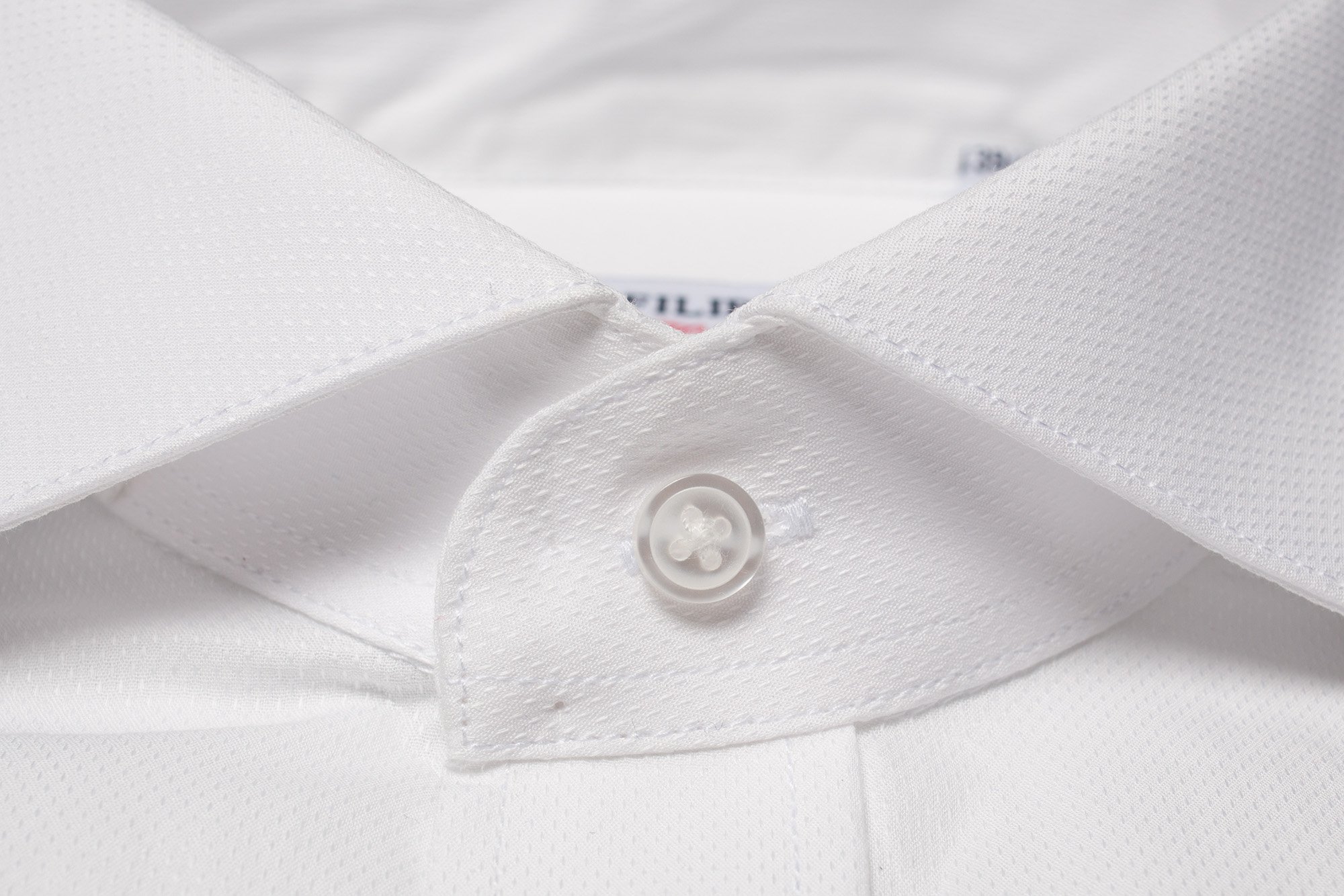 Camasa alba Slim Fit de ceremonie sare si piper Grazie Filipeti