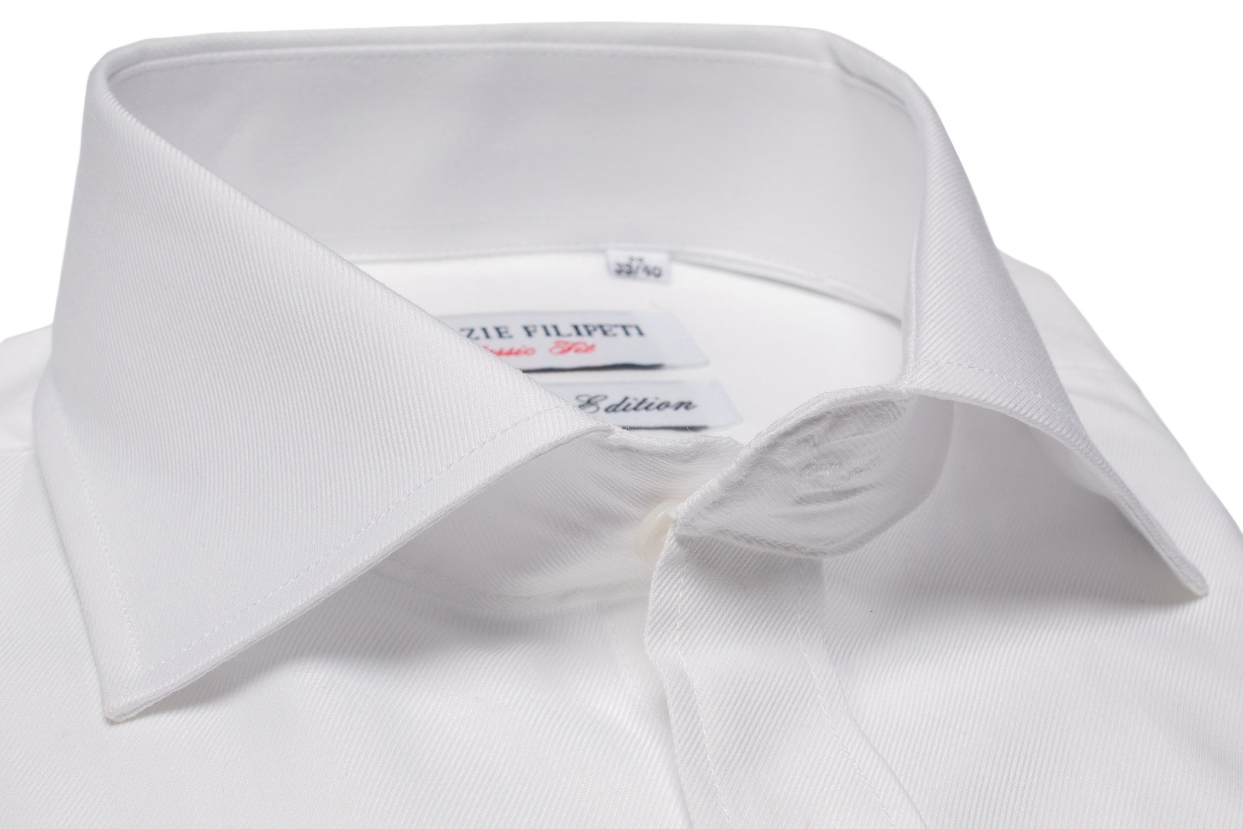 Camasa alba Clasic Fit mother of pearl cu model in dungi Grazie Filipeti