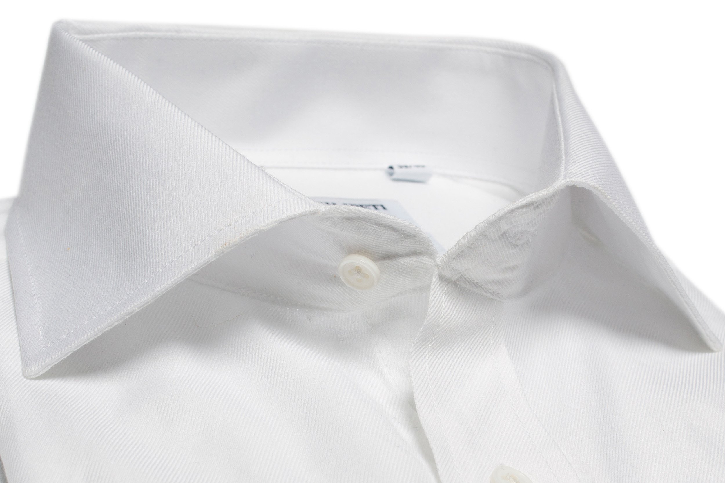 Camasa alba Slim Fit pentru butoni mother of pearl cu model in dungi Grazie Filipeti