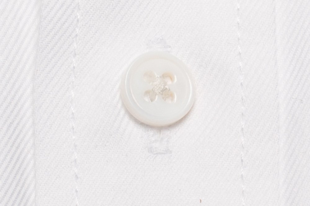 Camasa alba Slim Fit pentru butoni mother of pearl cu model in dungi Grazie Filipeti