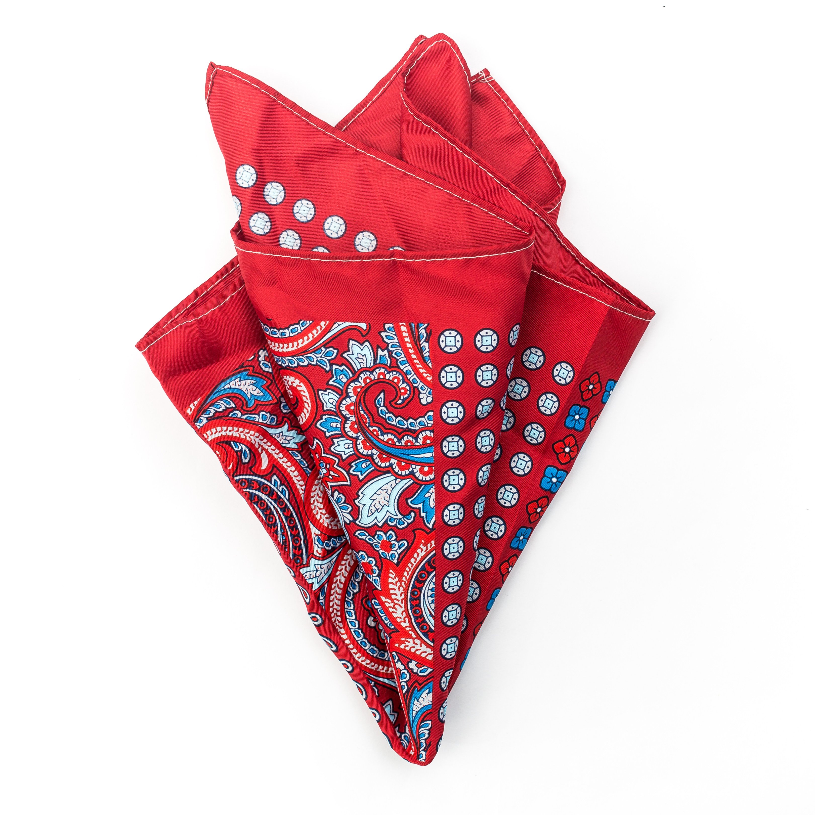 Batista de buzunar din matase Red Pailey