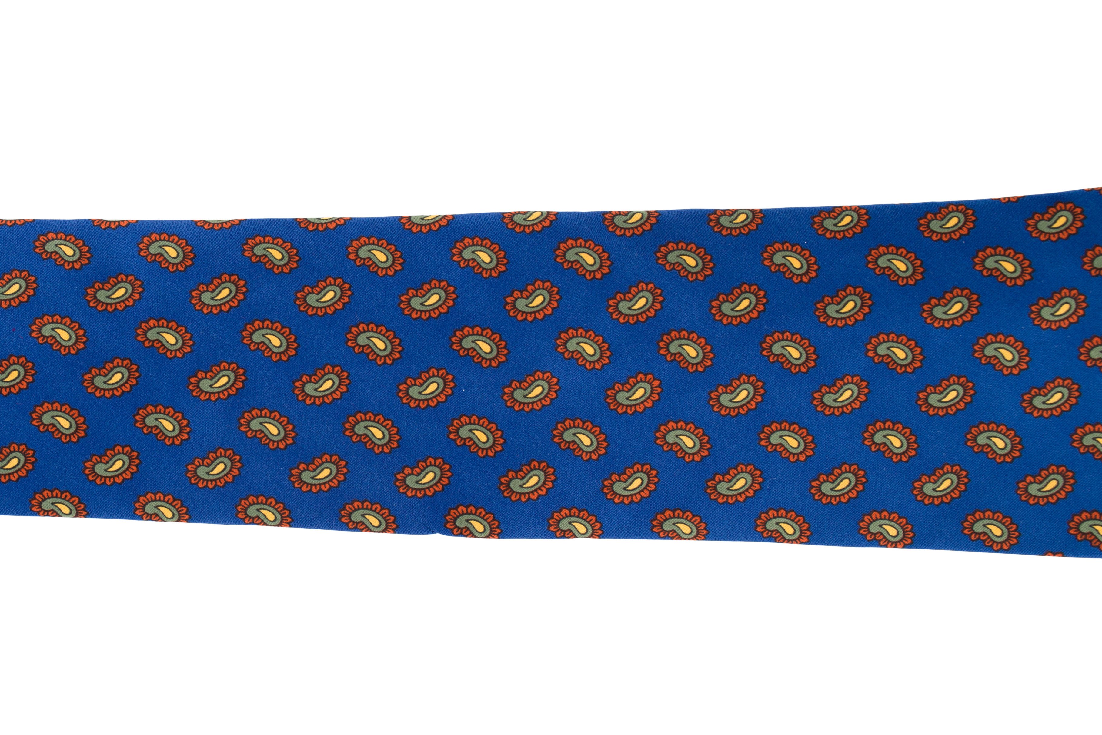 Cravata albastra Paisley Print