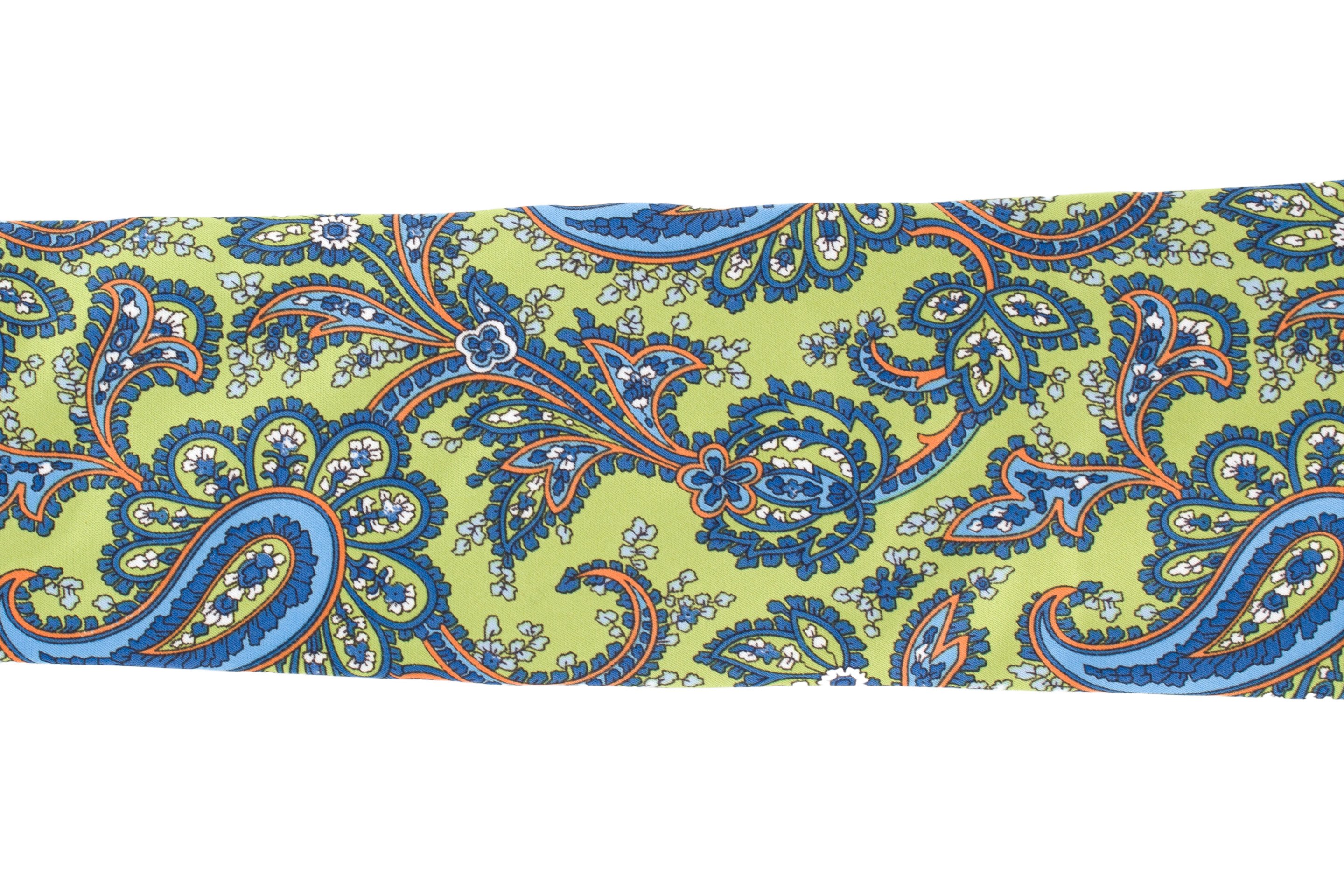 Cravata verde Paisley