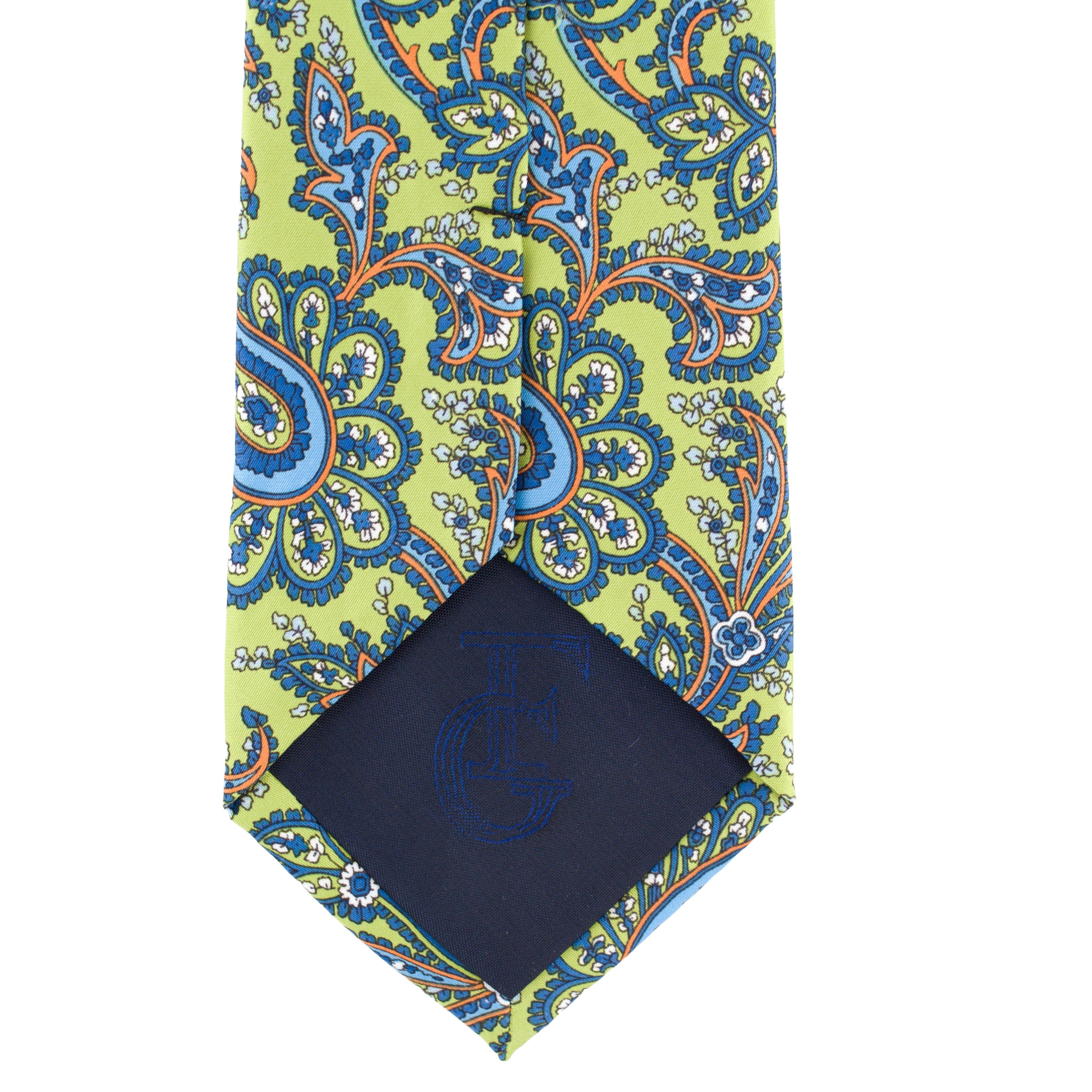 Cravata verde Paisley