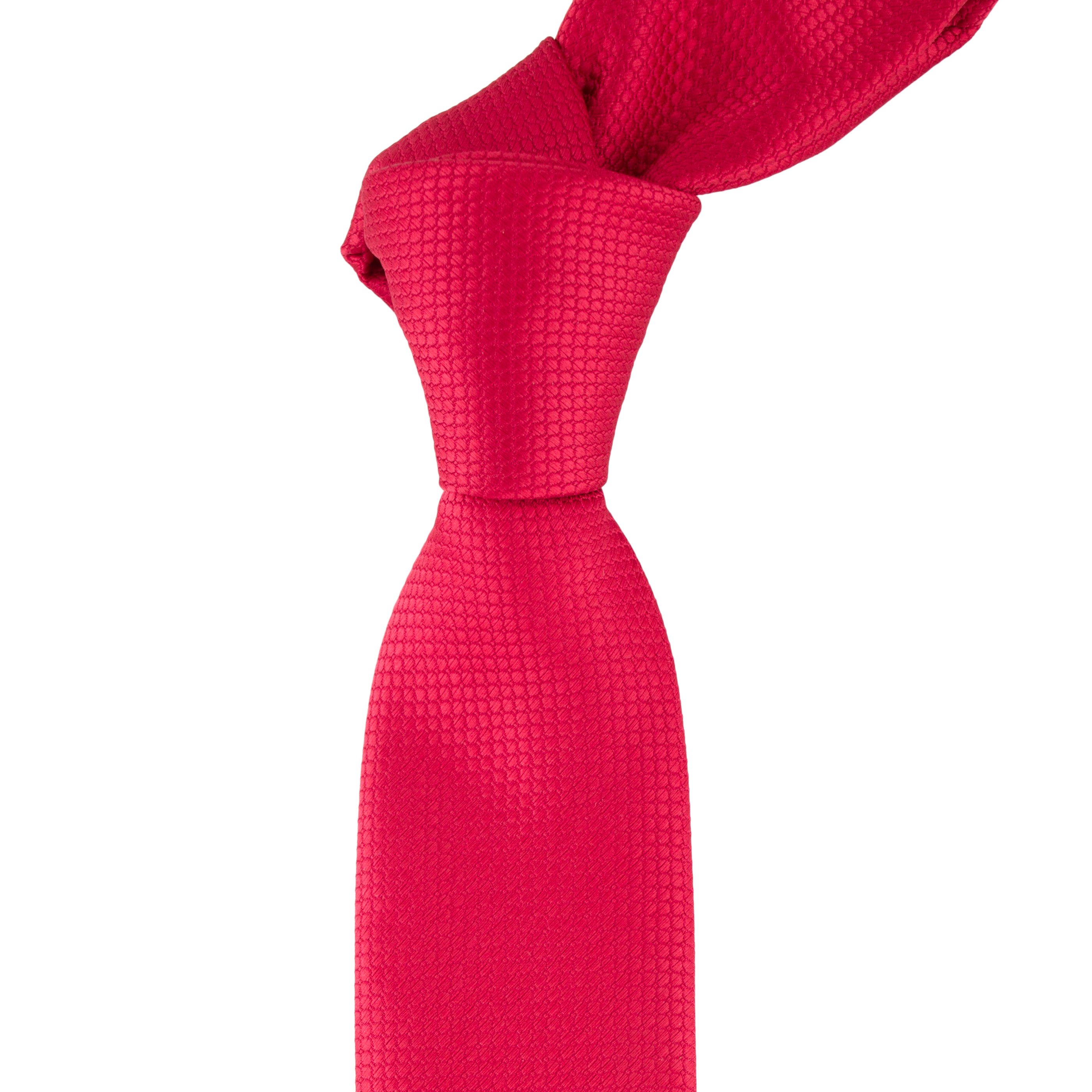 Cravata Slim rosie cu model