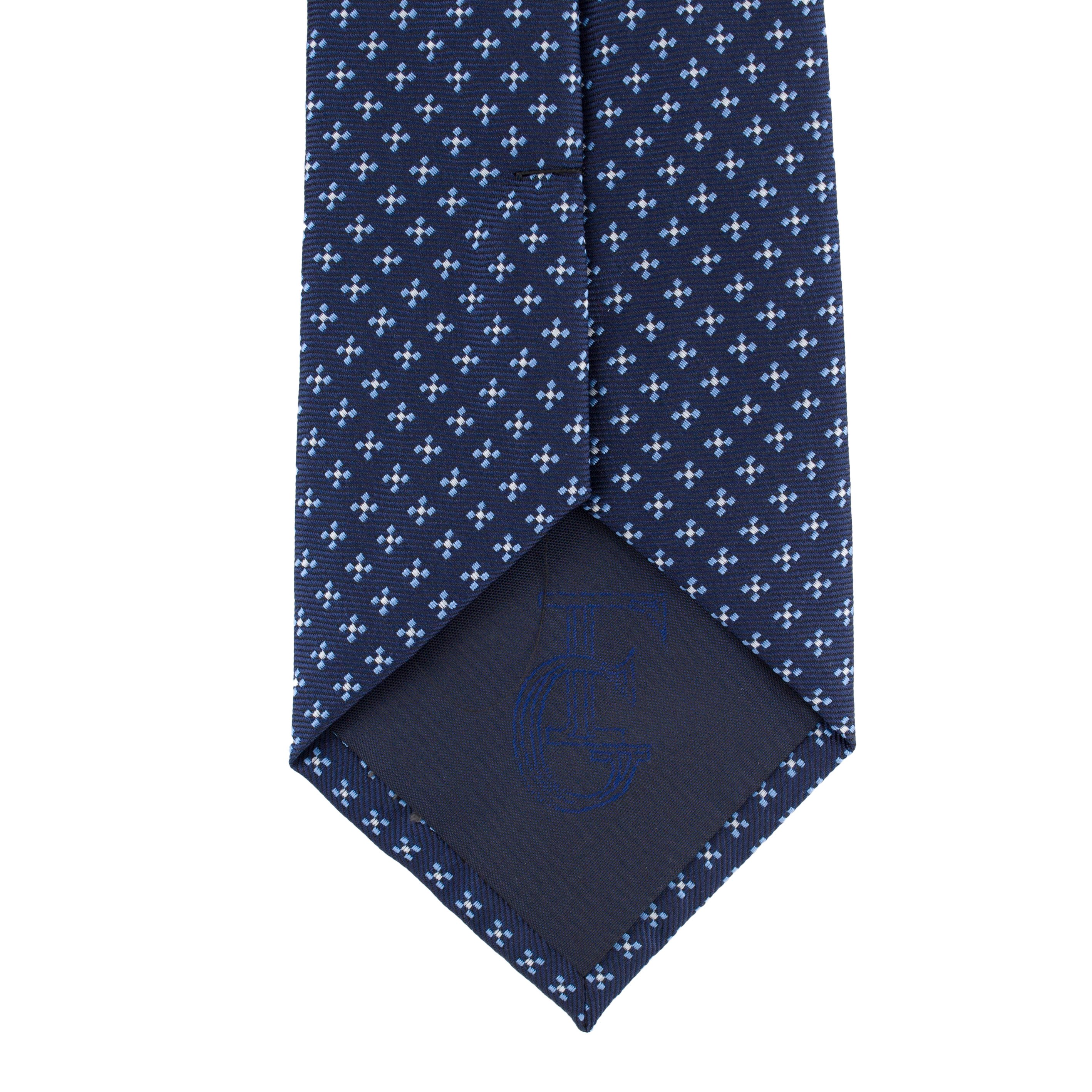 Cravata albastra cu model bleu