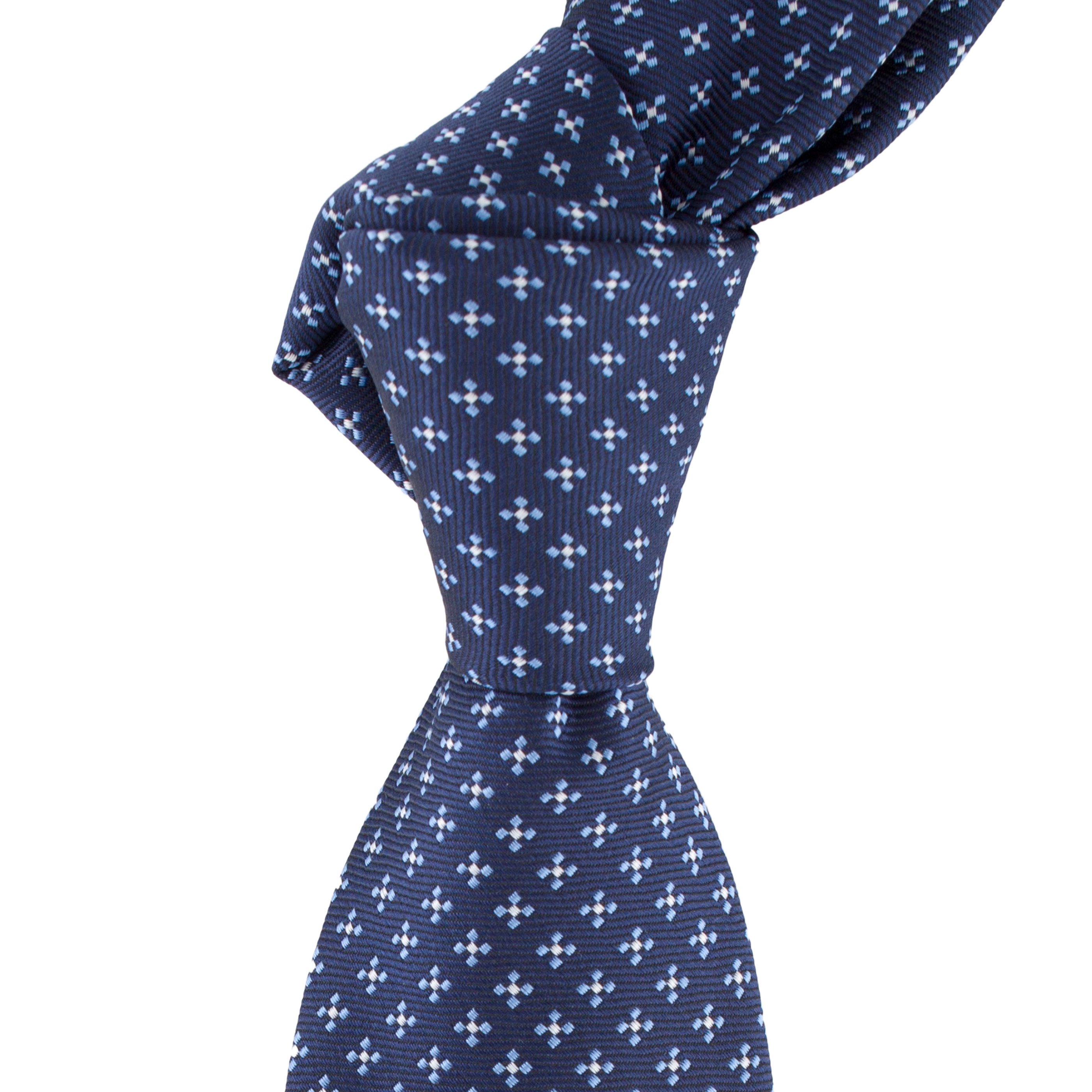 Cravata albastra cu model bleu
