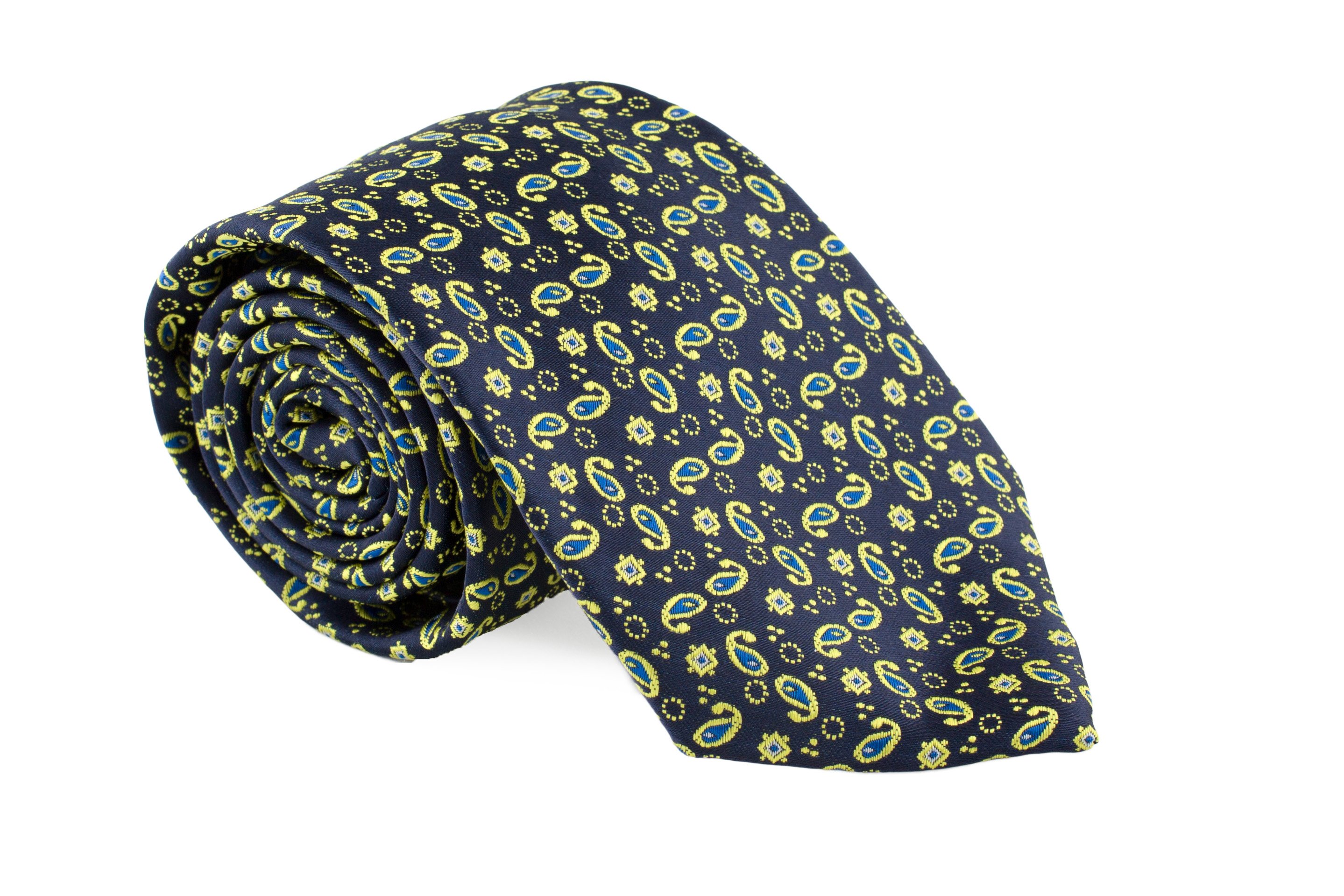 Cravata bleumarin Paisley