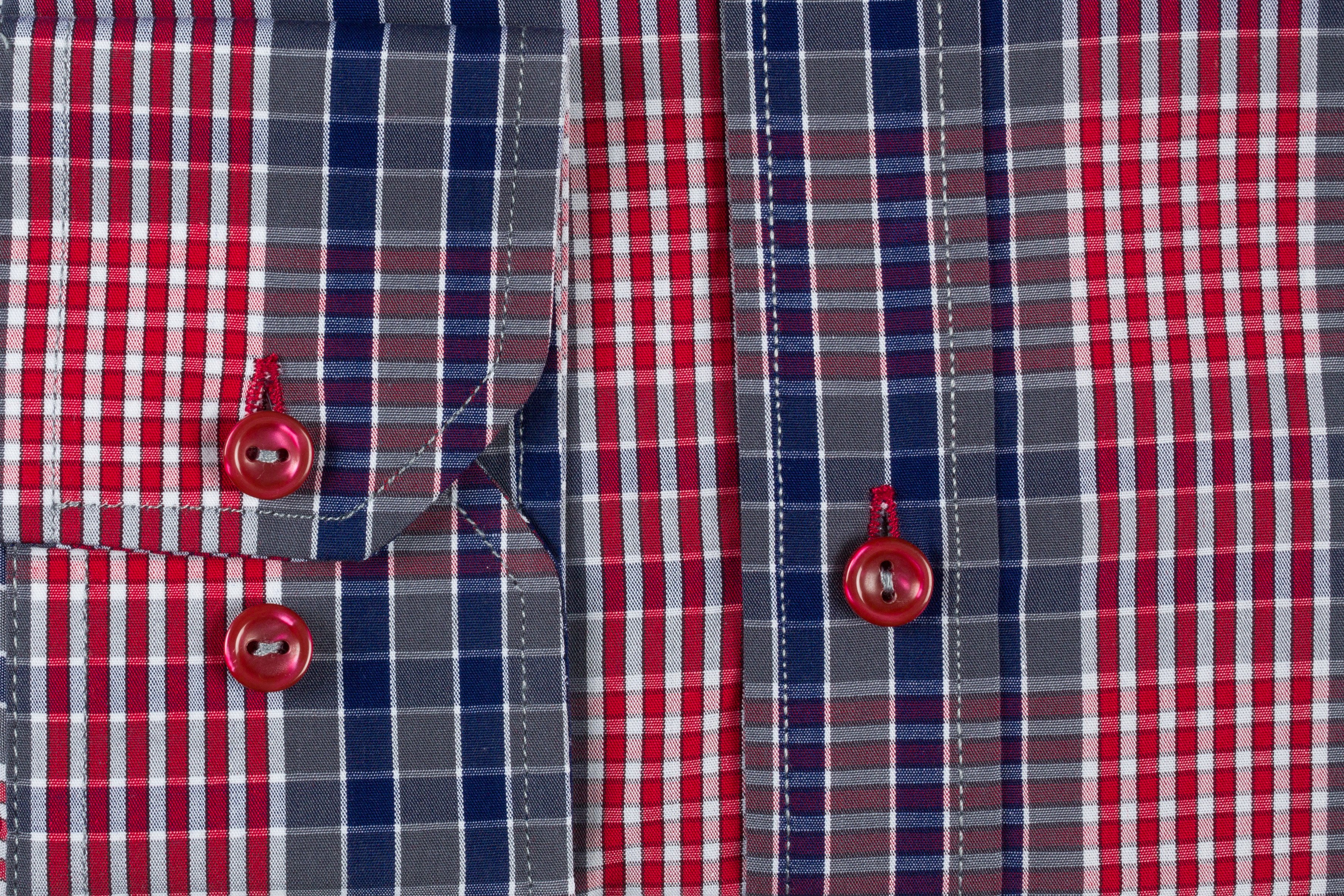 Camasa Clasic Fit rosie in carouri