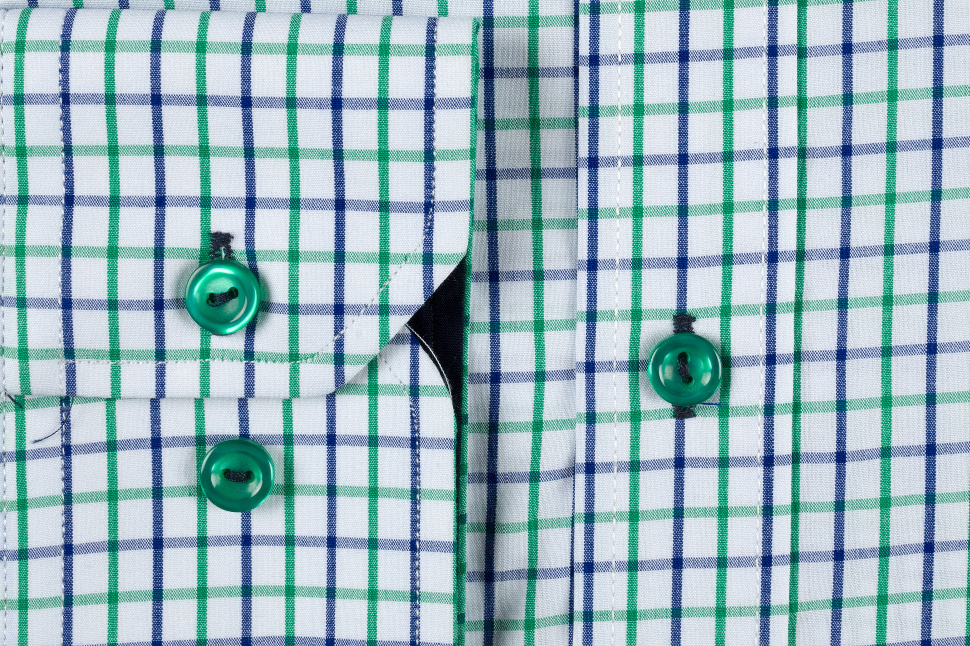 Camasa Slim Fit Blue and Green Squares