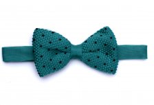 Papion crosetat Grazie Filipeti - turcoaz cu puncte negre