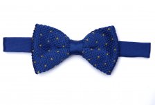 Papion crosetat Grazie Filipeti - albastru cu puncte galbene