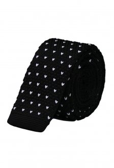 Cravata crosetata negru cu alb marca Grazie Filipeti