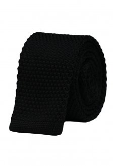 Cravata crosetata neagru uni marca Grazie Filipeti