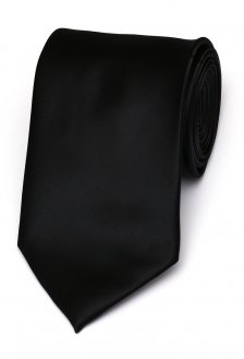 Cravata matase clasica negru uni Grazie Filipeti