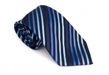Cravata clasica bleumarin cu dungi - Grazie Filipeti
