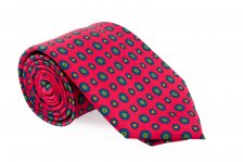 Cravata rosie cu buline