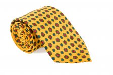 Cravata galbena cu buline